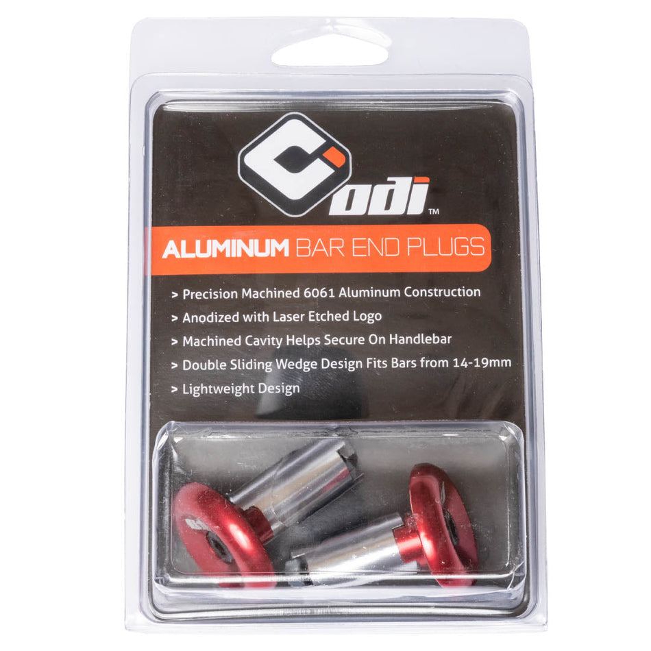 ODI Aluminium Bar Ends - Red