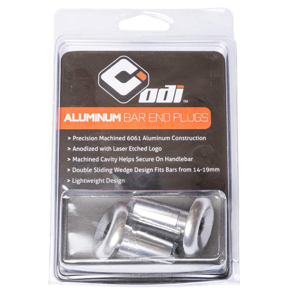 ODI Aluminium Bar Ends - Silver