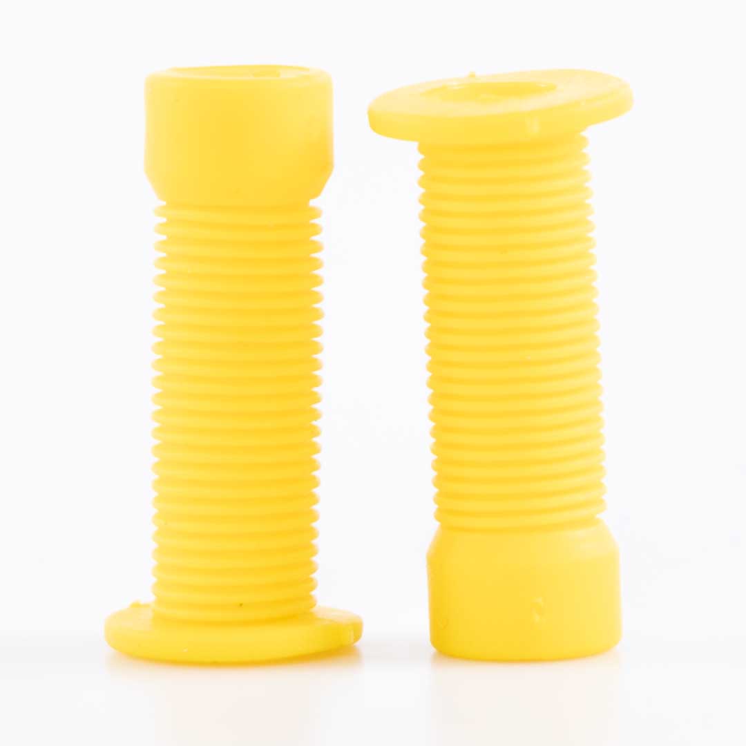 ODI Longneck Grips Schrader Valve Caps - Yellow (Pair)