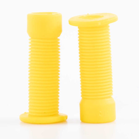 ODI Longneck Grips Schrader Valve Caps - Yellow (Pair)