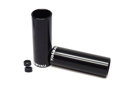 Tribal BMX Tribal 4" Pegs - Black 14mm With 10mm Adapter (Pair)