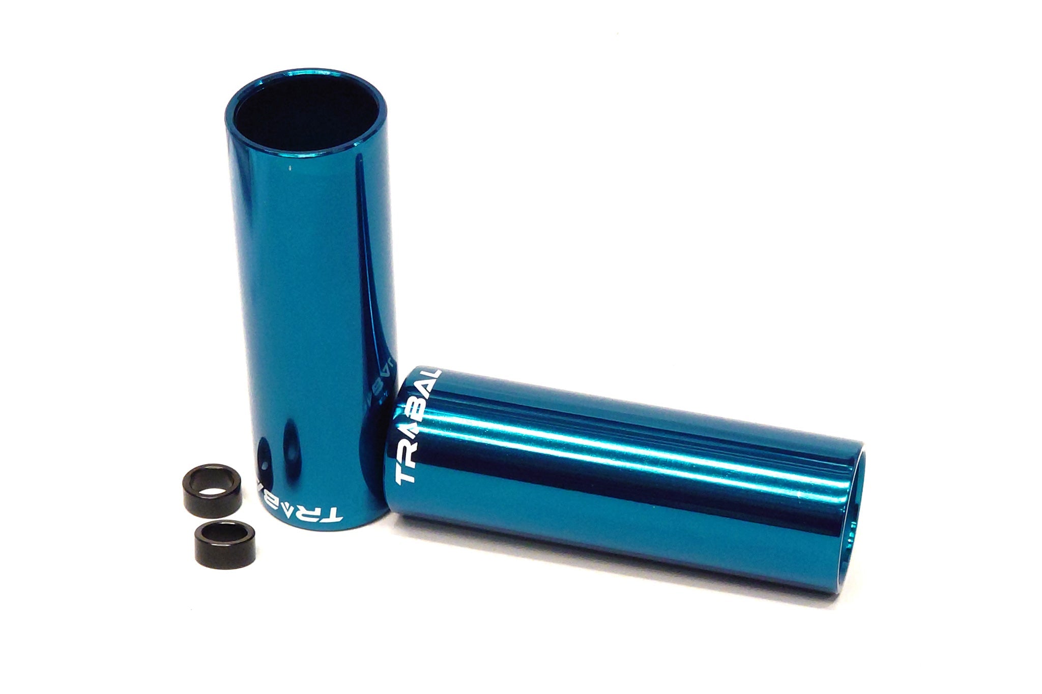 Tribal BMX Tribal 4" Pegs - Blue 14mm With 10mm Adapter (Pair)