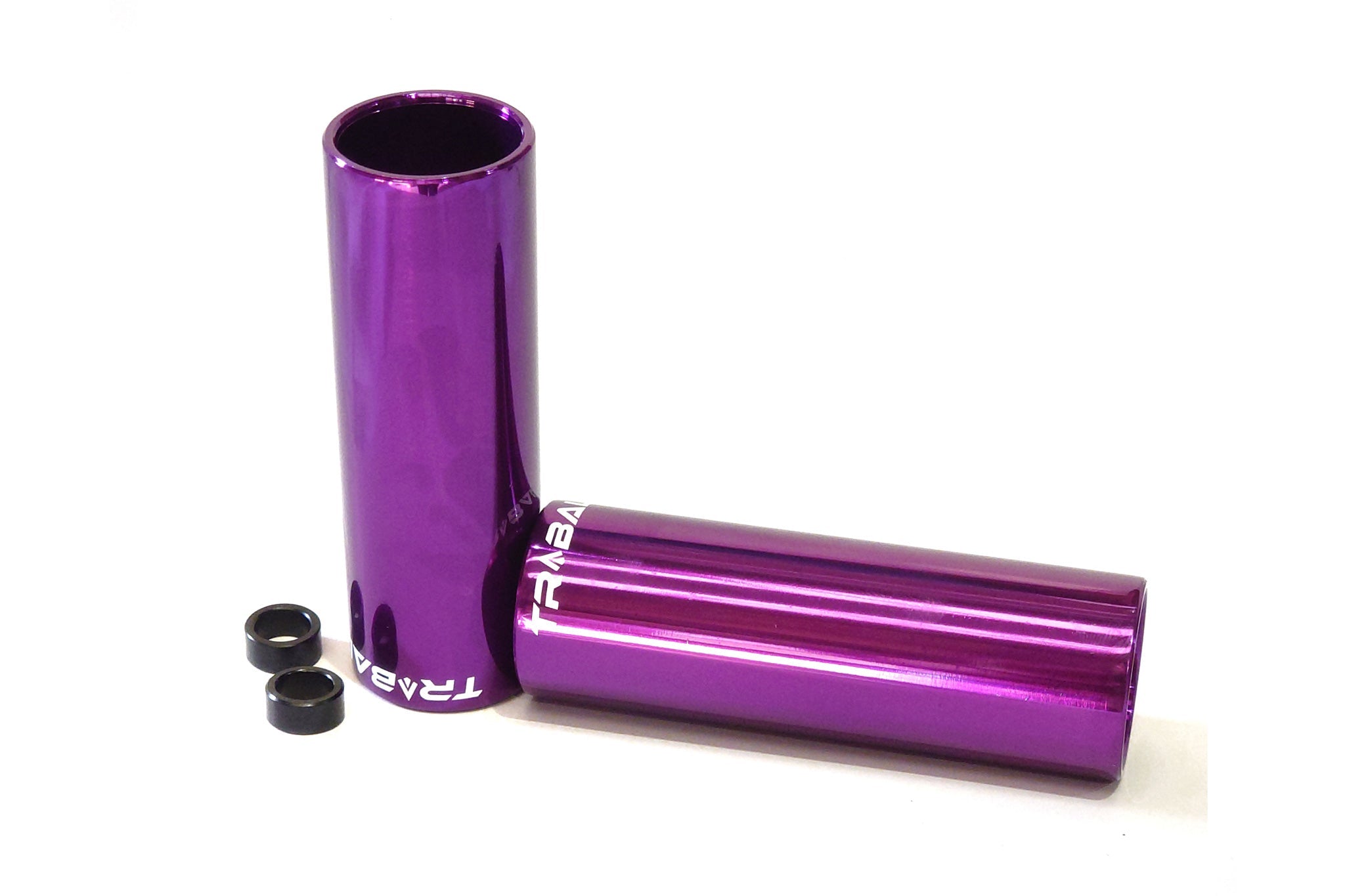 Tribal BMX Tribal 4" Pegs - Purple 14mm With 10mm Adapter (Pair)