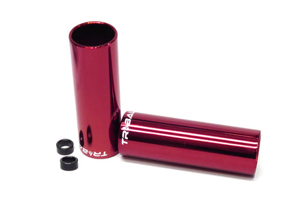 Tribal BMX Tribal 4" Pegs - Red 14mm With 10mm Adapter (Pair)