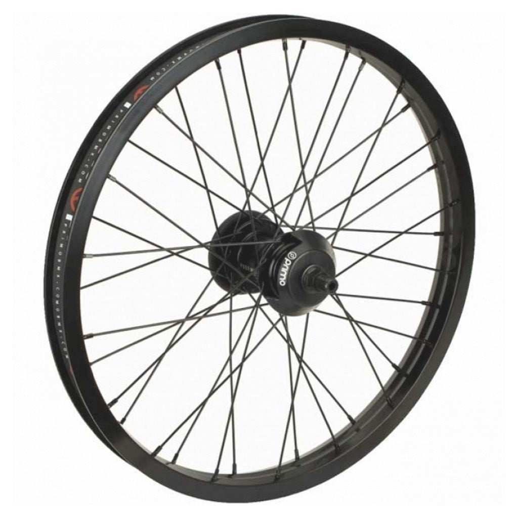 Primo RHD VS Freemix rear wheel with hubguards Black hub with black rim 9 tooth