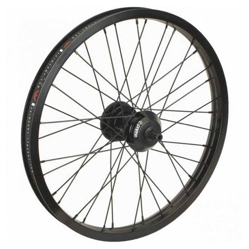 Primo RHD VS Freemix rear wheel with hubguards Black hub with black rim 9 tooth