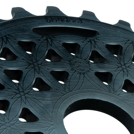Shadow Maya Sprocket - Black with Black design | BMX