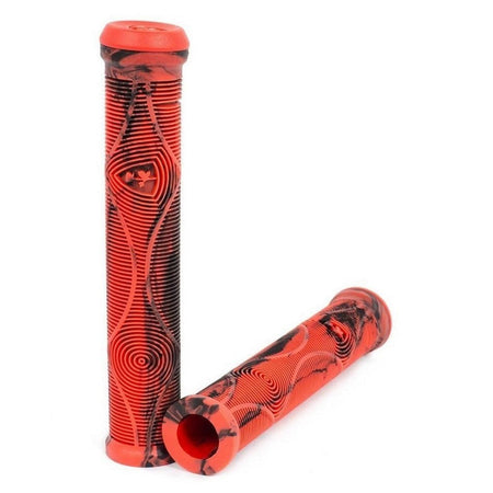 Subrosa Genetic Flangeless DCR Grips - Black / Neon Red Marble