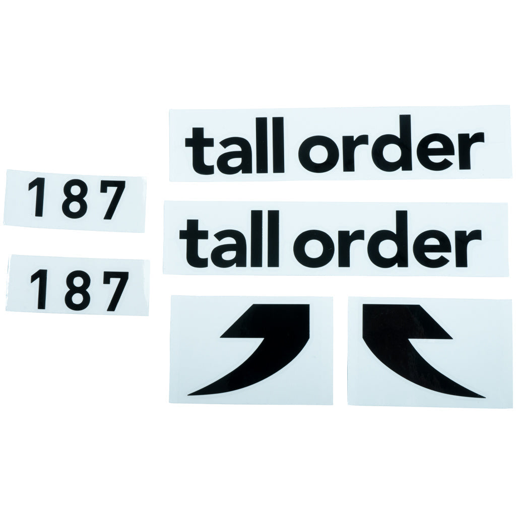 Tall Order 187 Frame Stickers - Black
