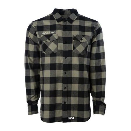 Cult Till The End Flannel Shirt - Black / Olive