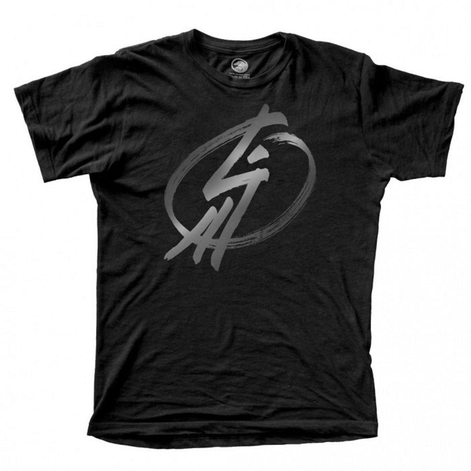 Shadow Crow Tag T-Shirt - Black With Reflective Print