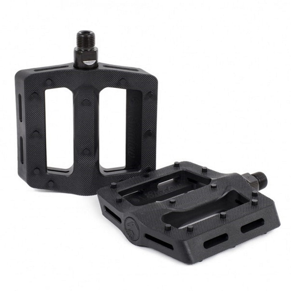 Shadow Surface Plastic Pedal Black 9/16"