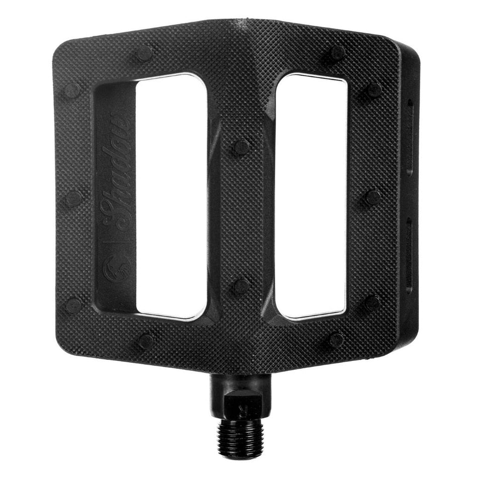 Shadow Surface Plastic Pedal Black 9/16"