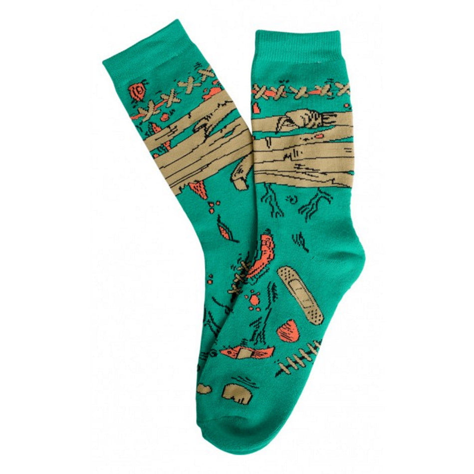 Shadow Zombie Crew Socks - Putrid Green