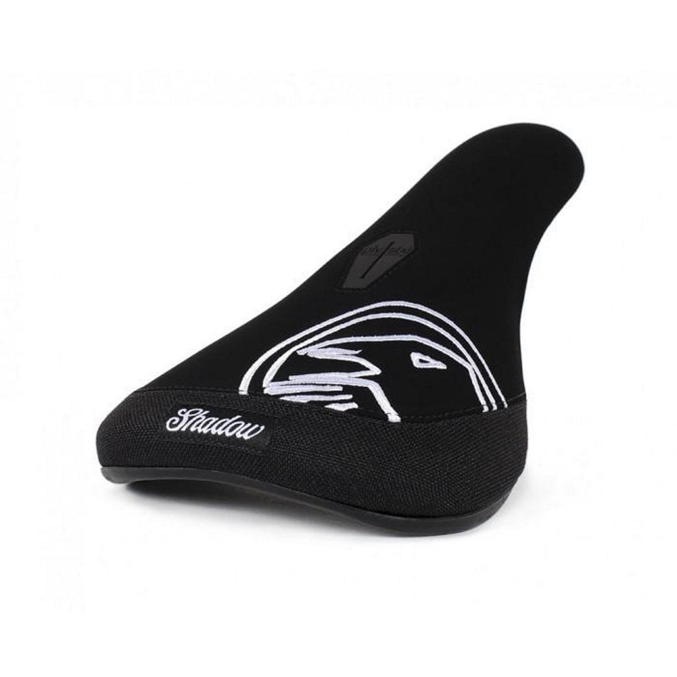Shadow Crow Slim Pivotal Seat - Black With White Embroidery