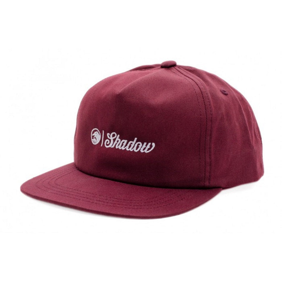 Shadow Block Snapback Cap - Maroon