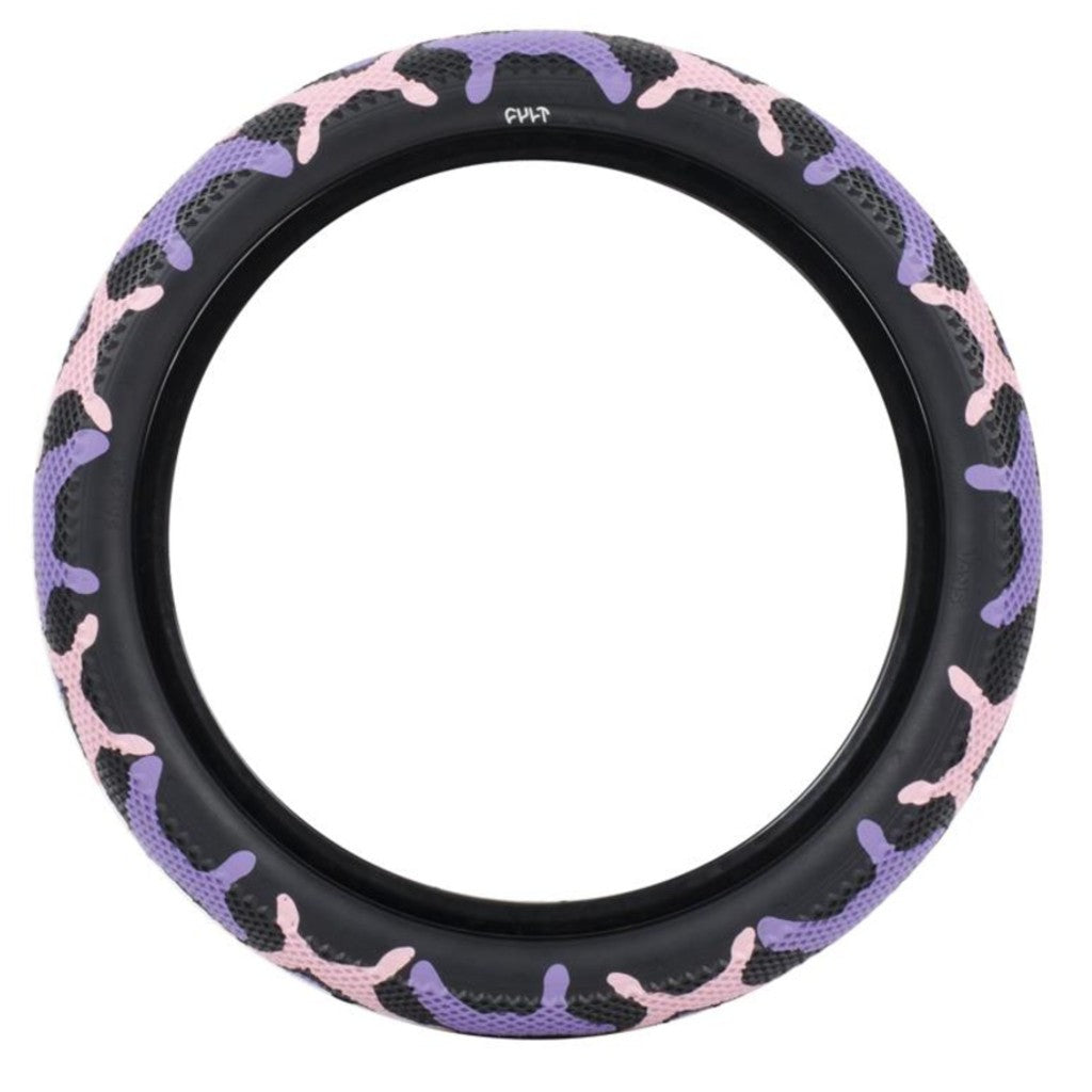 Cult Vans Tyre 20" - Purple Camo With Black Sidewall 2.40"