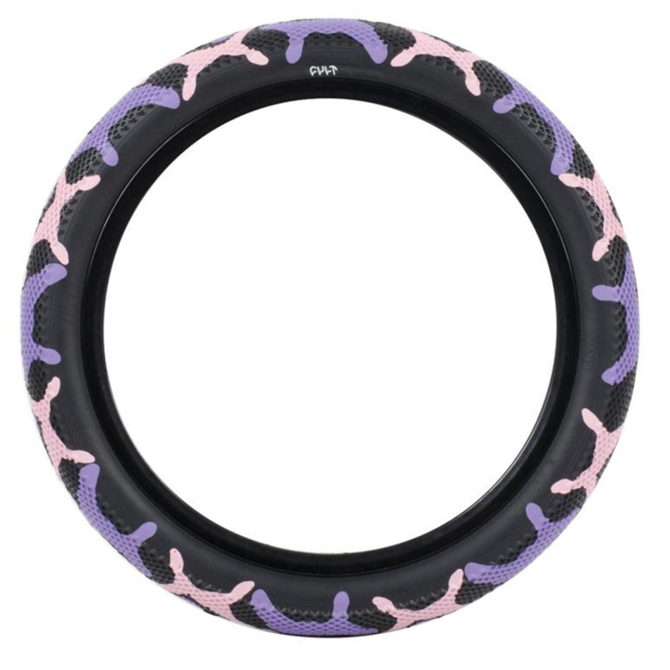 Cult Vans Tyre 20" - Purple Camo With Black Sidewall 2.40"