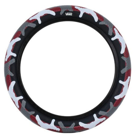 Cult Vans Tyre 16" - Red Camo With Black Sidewall 2.30"