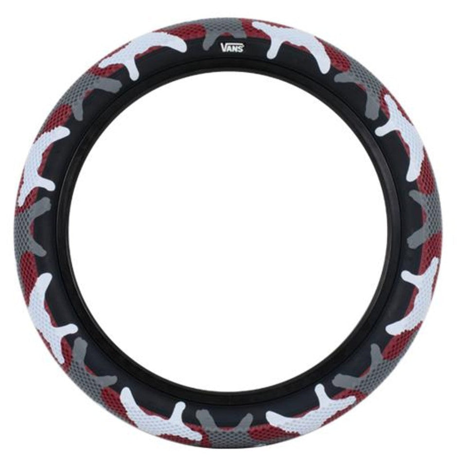 Cult Vans Tyre 16" - Red Camo With Black Sidewall 2.30"