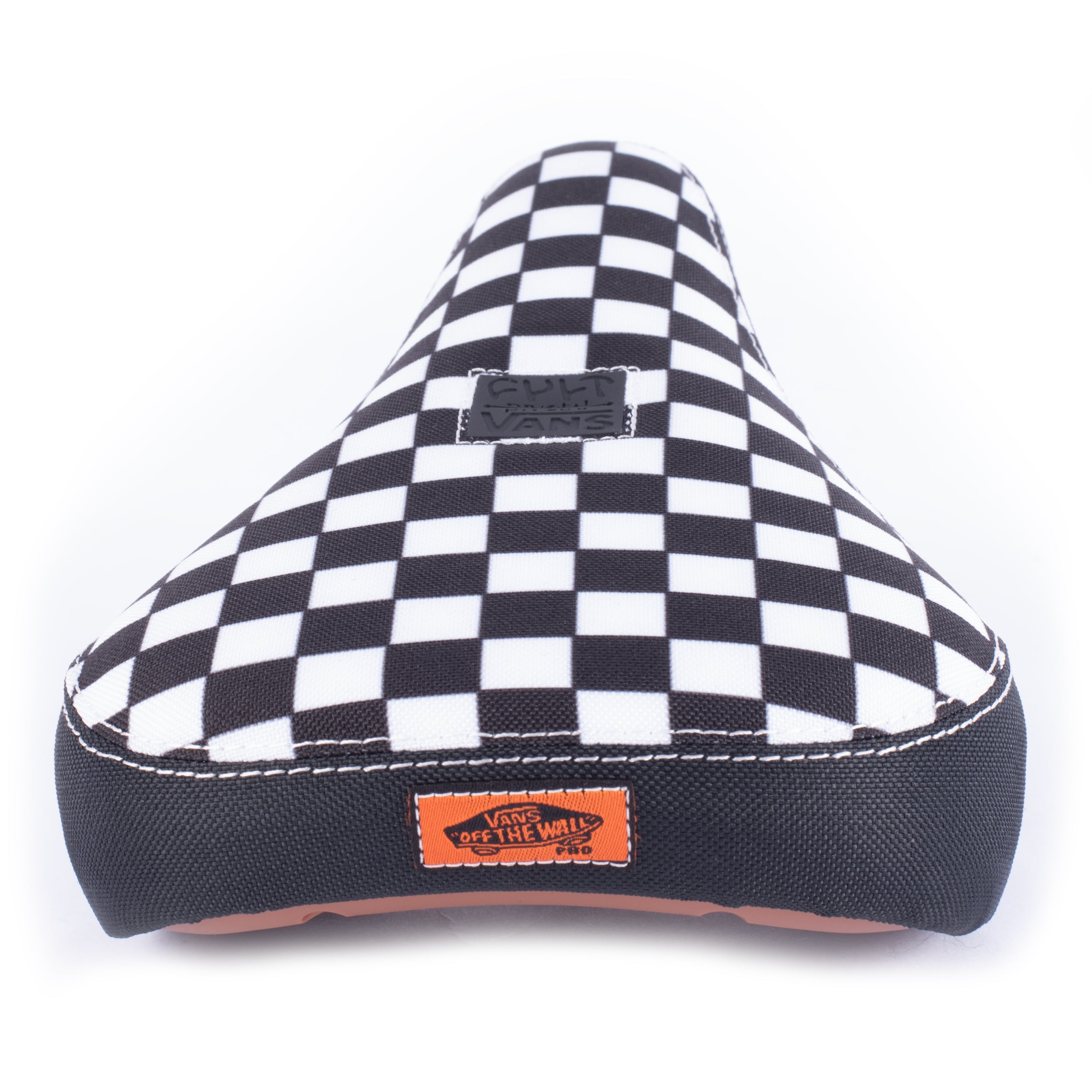 Cult X Vans Slip On Padded Pivotal Seat - Black/White Checkers, Gum Base