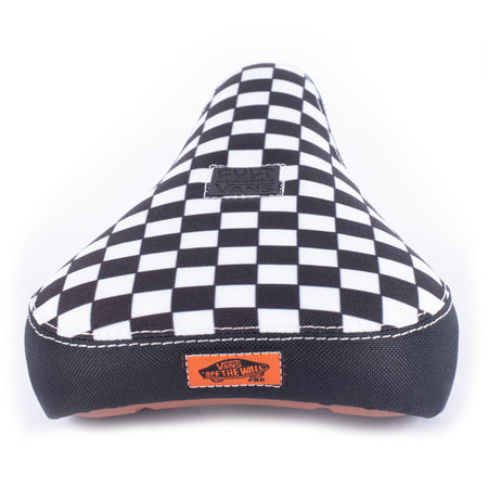 Cult X Vans Slip On Padded Pivotal Seat - Black/White Checkers, Gum Base
