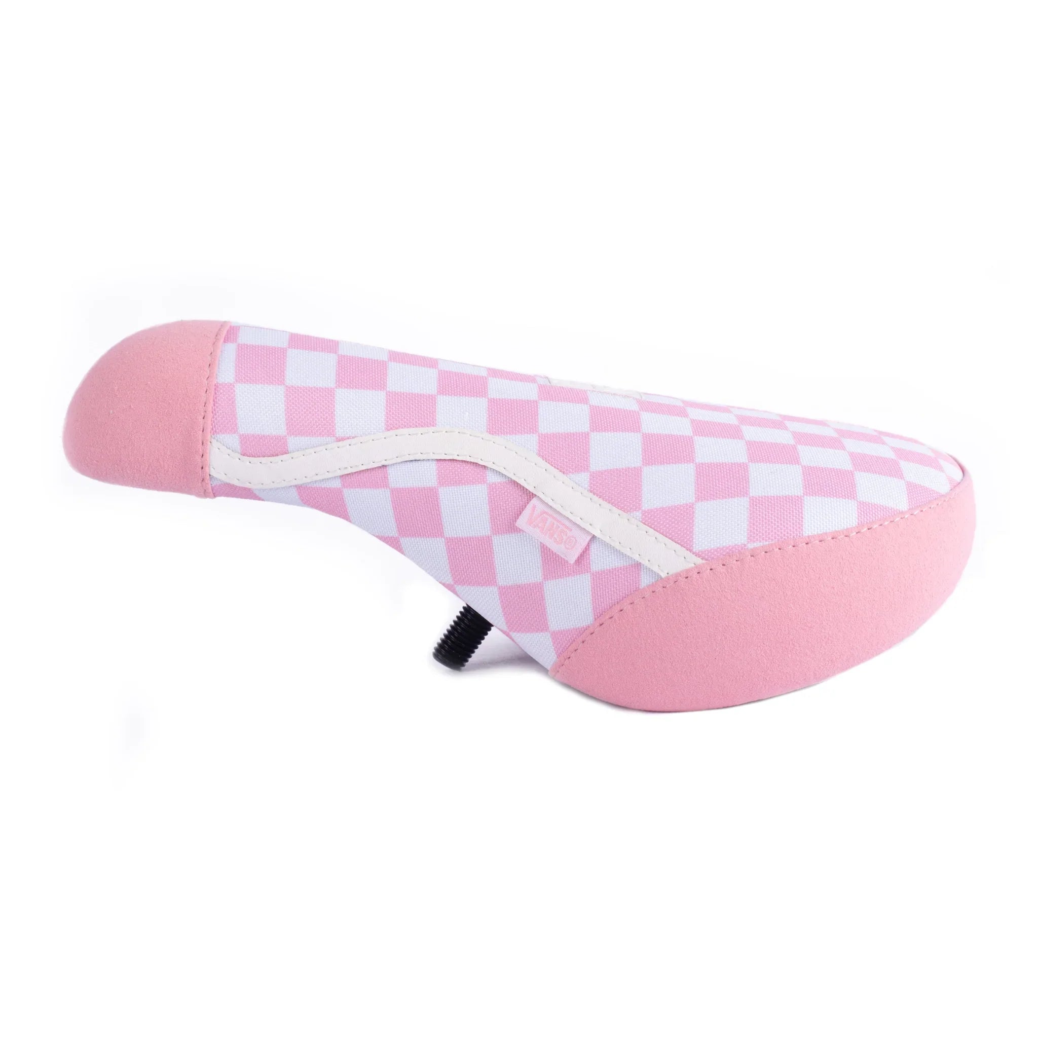 Cult X Vans Old Skool Padded Pivotal Seat - Pink/White Checkers, Gum Base