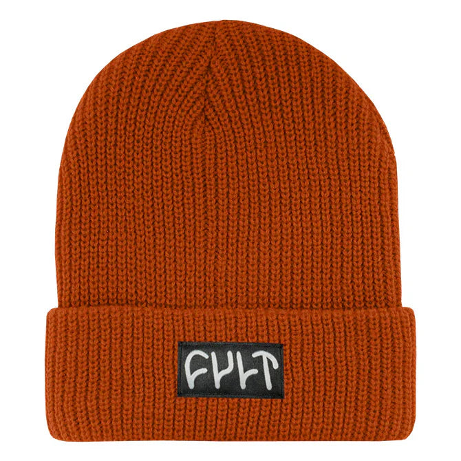 Cult Witness Ribbed Beanie - Burnt Orange