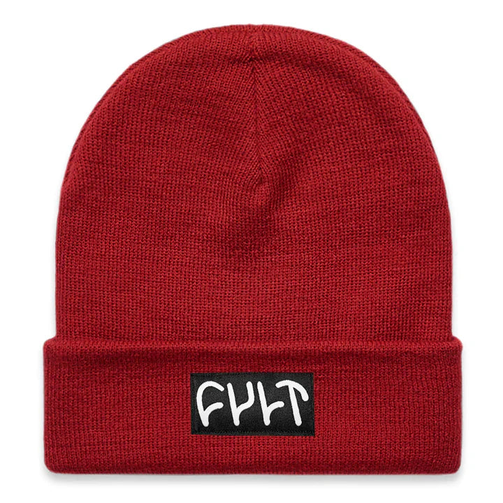 Cult Witness Tight Knit Beanie - Cardinal