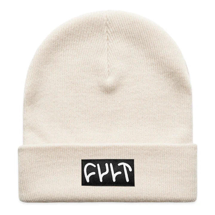 Cult Witness Tight Knit Beanie - White
